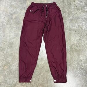 Vintage 90s Reebok Burgundy Jogger Tapered Track Pants Size L